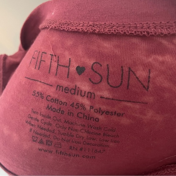 Fifth Sun Women’s “Say You’ll Be Wine” Tank Top Burgundy Pink Size M Pink - Picture 8 of 8